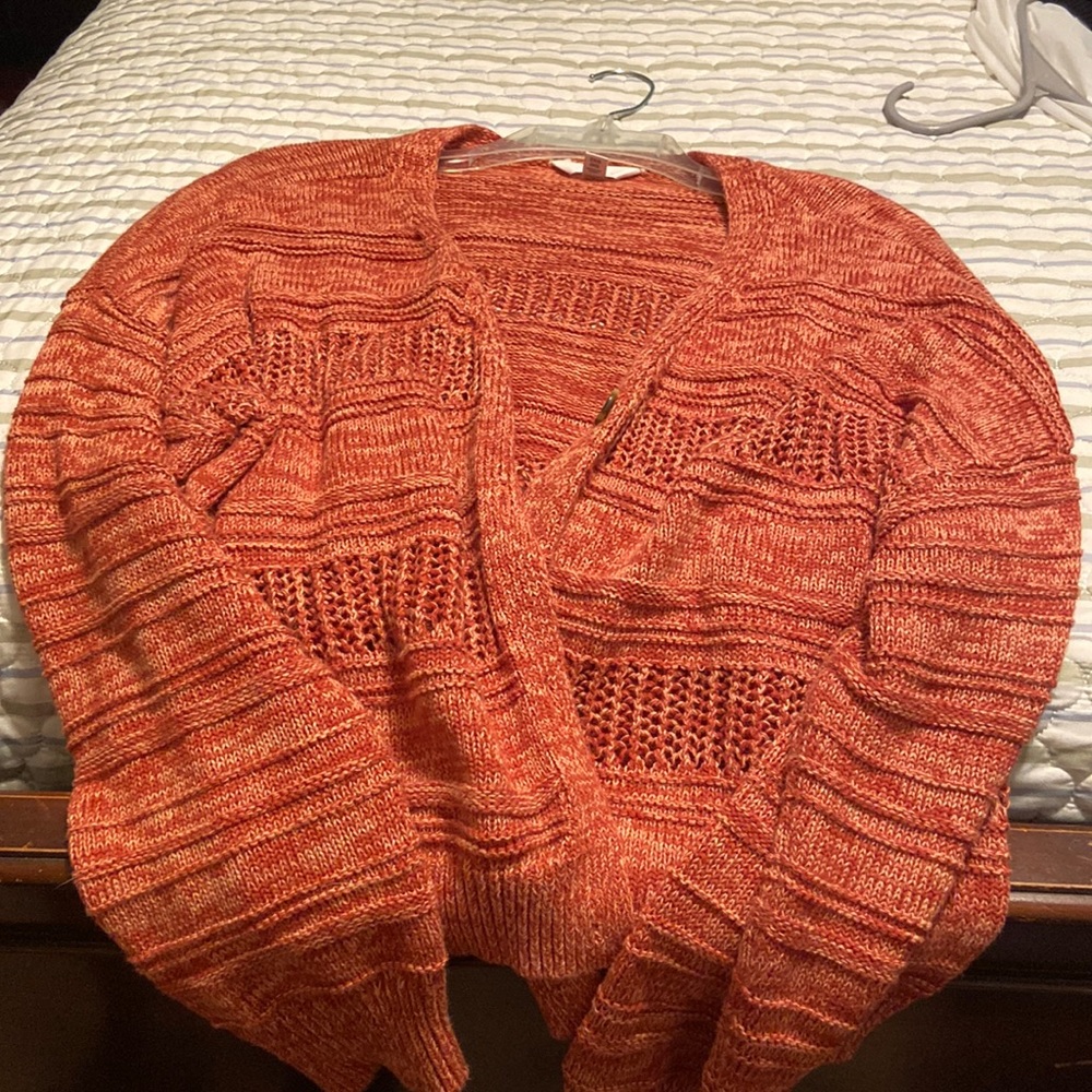 Orange knit sweater